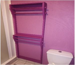 porte serviette rose